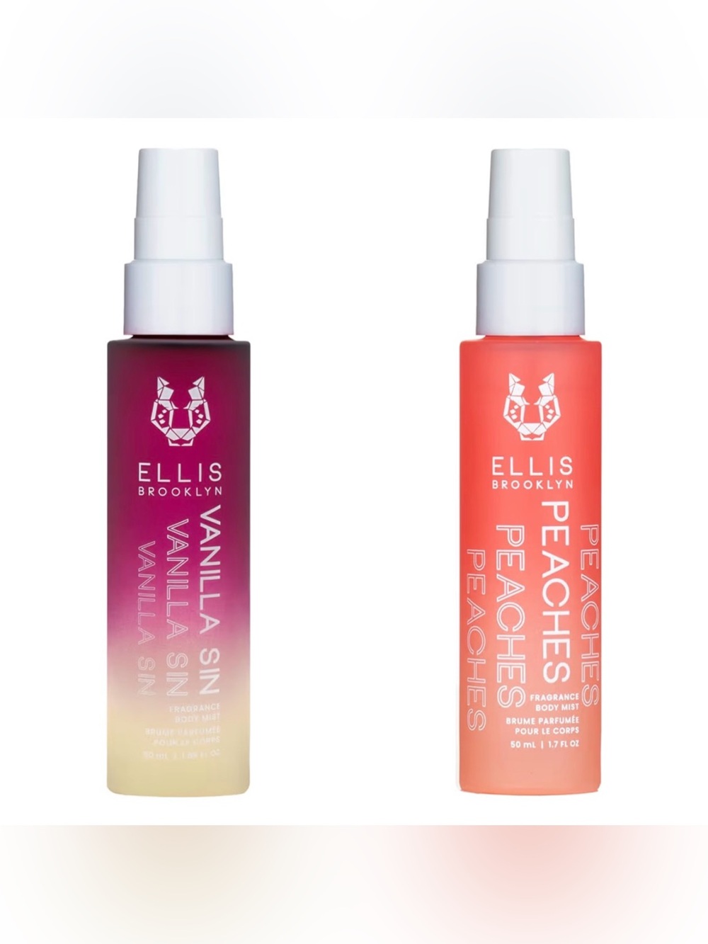 2 Ellis Broklyn hair & body mist New Peaches & Vanilla Sin NEW